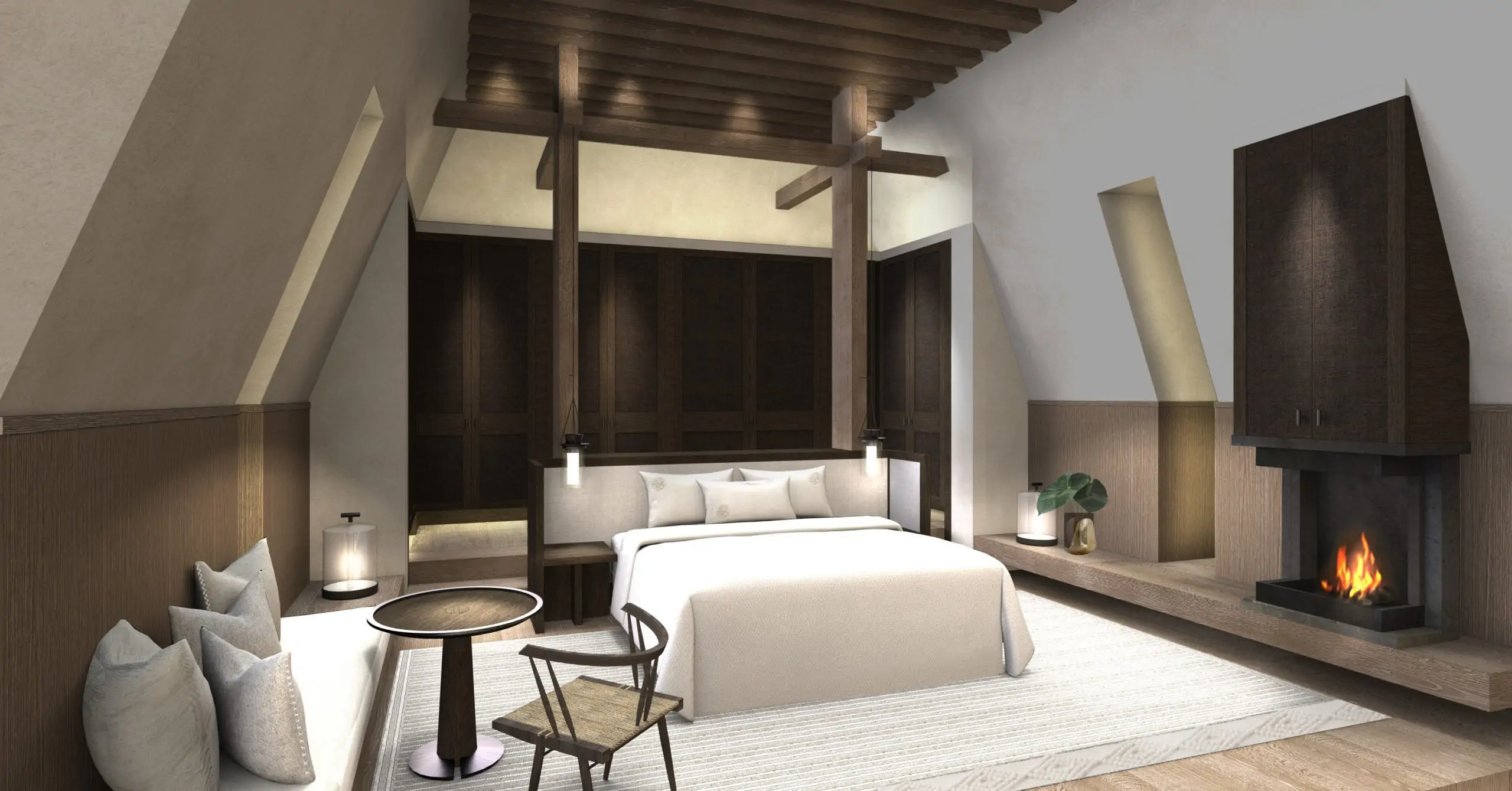 Five-star hotel bedroom